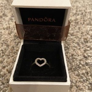 Pandora Open Heart Ring